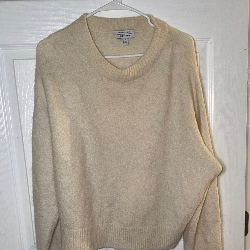 And Other Stories Women's Alpaca Beige Crew Neck Sweater
